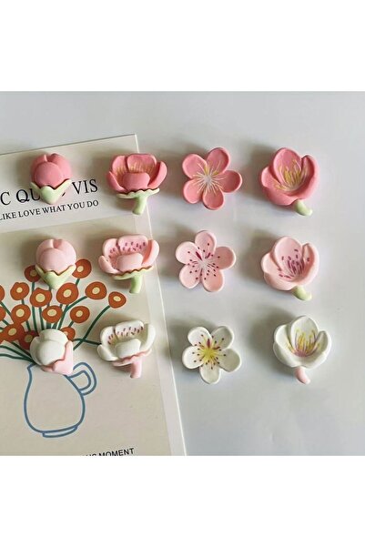 Choice12 12 قطعة من مغناطيس الثلاجة على شكل زهرة حلوى، مصنوع من الراتنج المثل...