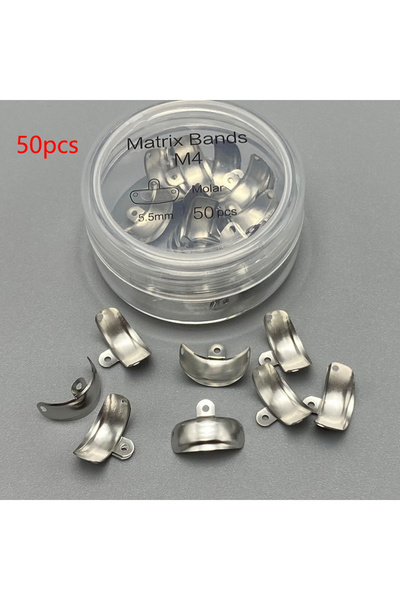 Choice6 50 قطعة من أشرطة مصفوفة الأسنان مقاس 5.5 مم، مشبك مصفوفة مقطعية، نظام...