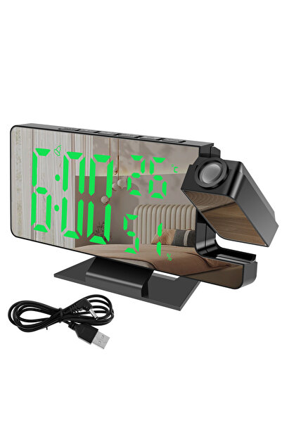 Choice ساعة منبه رقمية LED من الطراز الثاني مع جهاز عرض، مزودة بمرآة عرض قابل...