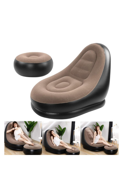 SOFA Inflatable armchair with footrest, ideal for indoors or outdoors
