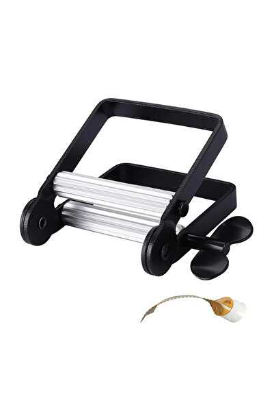 choice2 عصارة معجون أسنان معدنية سوداء - موزع أسطواني متعدد الوظائف كبير الحج...