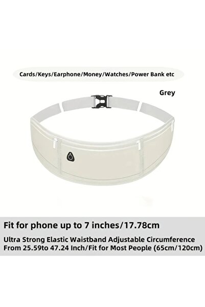 Choice3 Gray Lightweight Running Waist Bag Casual Belt Cycling Waist Pack Mob...