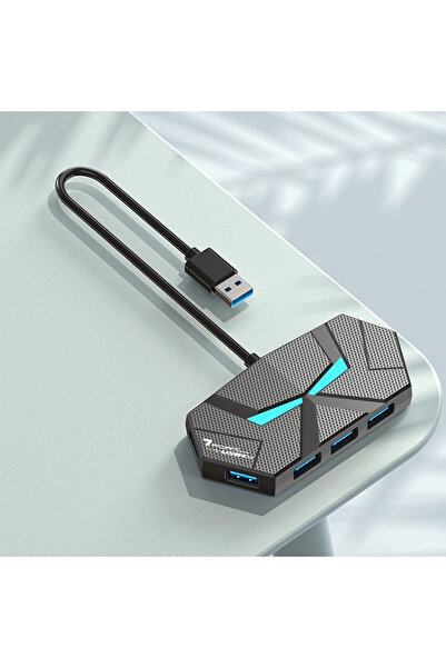 Choice موزع USB 3.0 أسود 7 في 1 بطول 1.2 متر، 7 منافذ، من النوع C، محطة Dking...