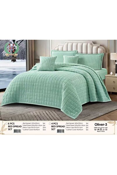 ALMIADD Oliver Compressed Velvet Embossed Duvet (6 Pieces) - Double - Size 22...