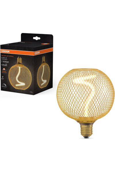 Osram Glob cu filament spiralat LED Decor 125 18 Auriu DIM 3.5W 818 E27
