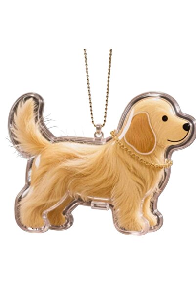 Choice10 V Clear Pet Hair Keychain Cute Dog Fur Keepsake Holder Creative Tran...