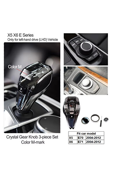 Choice مجموعة مقابض ناقل الحركة الكريستالية الملونة E70 E71 لسيارات BMW الفئة...