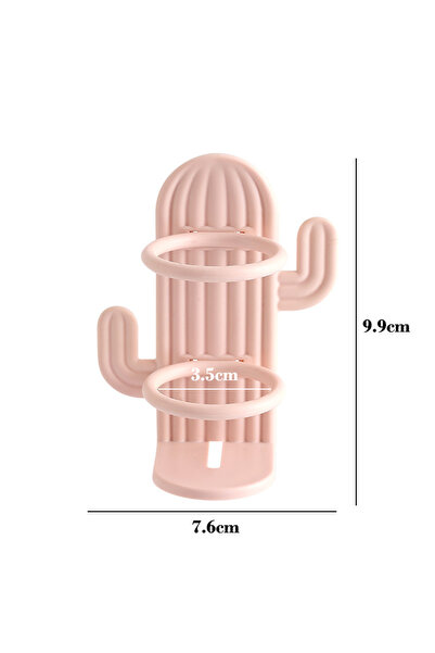 Choice3 حامل فرشاة أسنان على شكل صبار وردي، لا يحتاج إلى ثقب، رف تخزين فرشاة ...