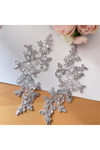Choice4 Grey 10pcs 10Pcs/5Pair.15 Color Border Lace Shining Sequins Mirrored ...