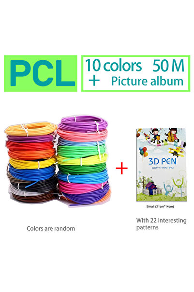 choice2 قلم طباعة ثلاثية الأبعاد PCL-5M-10PCS، خيوط PCL 1.75 مم متعددة الألوا...