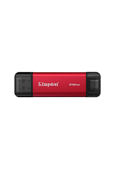 Kingston SSD portabil Dual Portable Solid, 512GB, USB-A/USB-C (Rosu/Negru)