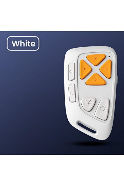 Choice جهاز تحكم عن بعد لاسلكي بتقنية بلوتوث مع زر كتم الصوت الأبيض لتقليب ال...