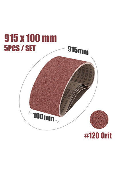 Choice1 5pcs 120 Grit XCAN 5pcs 100x915mm Sanding Belt 40/60/80/120/180/240/3...