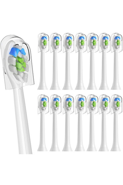 Choice4 16 قطعة من رؤوس فرشاة الأسنان البيضاء البديلة (4/8/16 قطعة) لفرشاة أس...