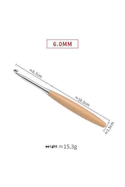Choice10 6mm 3-12mm Wooden Handle Crhet Hook For Needlework Handmade DIY Crhe...