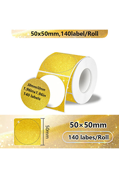 Choice27 50x50 MUNBYN 2 Inch Holographic Laser Sand Dots Sticker DIY Seal Lab...