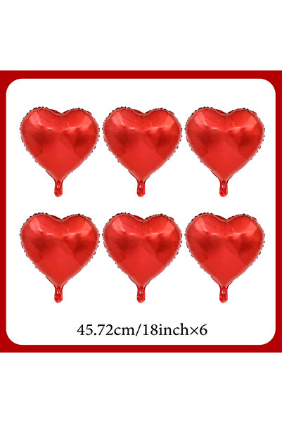 Choice Other 6pcs 20pcs heart-shaped aluminum foil ballo with red ribbon for ...
