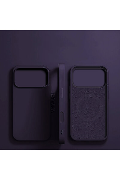 Choice جراب فاخر بلون بنفسجي داكن لهاتف iPhone 16 Pro Max، غلاف هاتف iPhone 1...