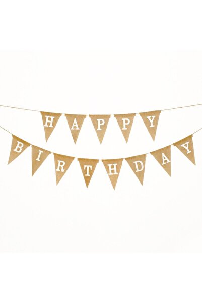 Choice HAPPY BIRTHDAY G807 13 Flags Vintage Jute Hessian Burlap Banner Happy ...