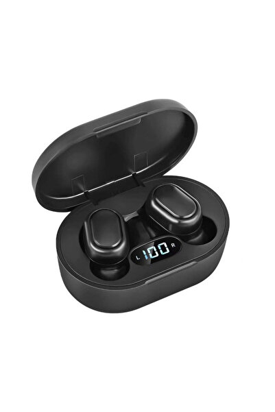 Choice5 سماعات رأس لاسلكية E7S TWS سوداء اللون، مزودة بتقنية بلوتوث، للتحكم ف...