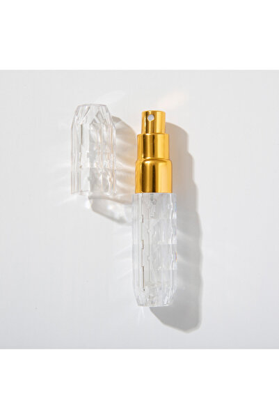 Choice4 بخاخ عطر كريستالي ذهبي لامع سعة 5 مل، يُعبأ من الأسفل، سهل الحمل والت...