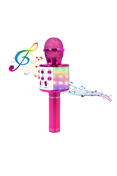Choice3 ميكروفون كاريوكي وردي اللون من دوتريو، ميكروفون لاسلكي بتقنية بلوتوث ...