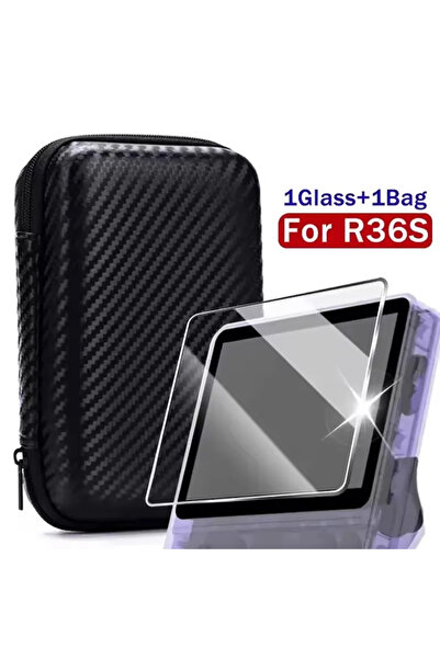 Choice 2 IN 1-A 4 IN 1 Case+Glass for R36S Game Cole Travel Carrying Storage ...