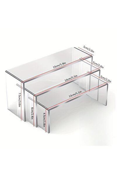 Choice1 1Set-3Pcs U-shaped Display Rack,Transparent Acrylic Storage Rack,Make...