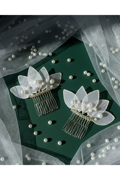 sibelle tasarım Set de 2 agrafe de mireasă, agrafe de mireasă elegante, agraf...