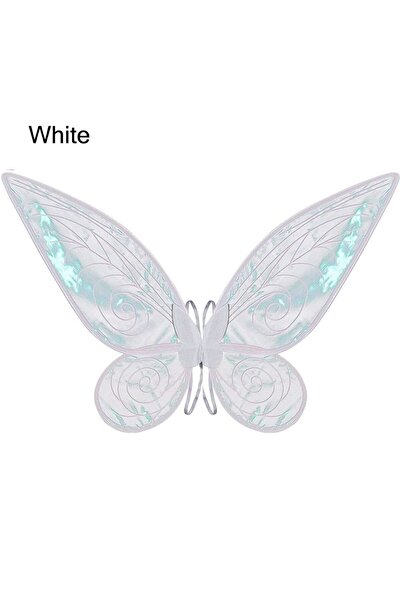 Choice4 زي تنكري على شكل أجنحة فراشة بيضاء للنساء والفتيات، أجنحة أميرة متلأل...