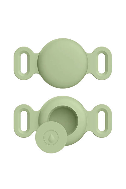 choice2 غطاء سيليكون مقاوم للماء بلون أخضر ماتشا، مناسب لحافظة Airtag، طوق مز...