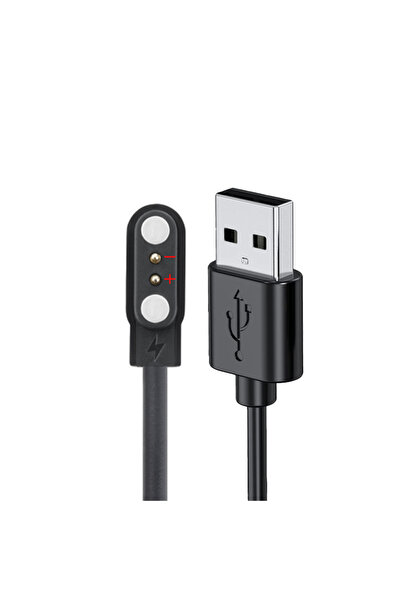 Choice شاحن USB مغناطيسي أسود ثنائي الأطراف لساعات HW12 و HW16/ Haylou LS01/ ...