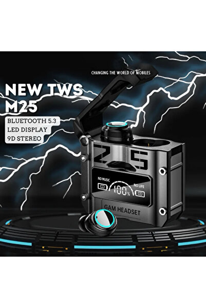 Choice سماعات رأس لاسلكية أصلية جديدة M25 بتقنية بلوتوث 5.3 TWS مع شاشة LED س...