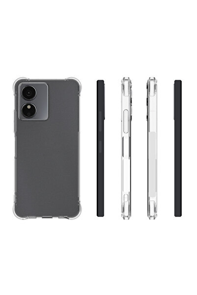 choice2 جراب HMD Aura 2 شفاف مزود بوسادة هوائية، جراب HMD Aura 2 4G مزود وساد...