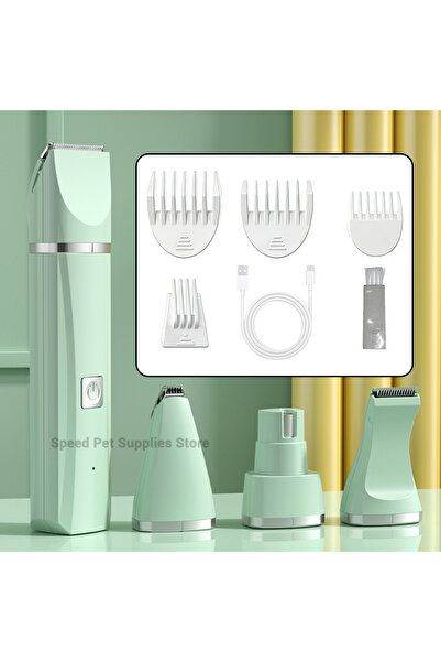 Choice1 مجموعة العناية بالحيوانات الأليفة 4 في 1 باللون الأخضر، تتضمن 4 شفرات...