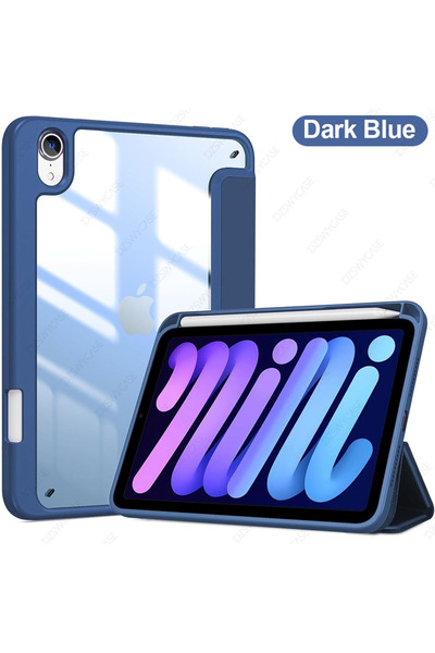 choice2 جراب أزرق داكن لجهاز iPad Mini 7، جراب لجهاز A17 Pro 2024/جراب لجهاز ...