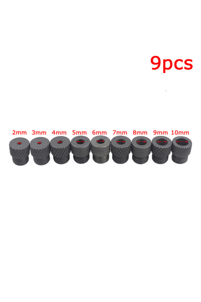 Choice9 9 قطع من أكمام المثقاب، مقاس 2-10 مم، قالب تثبيت عمودي، دليل حفر ذاتي...