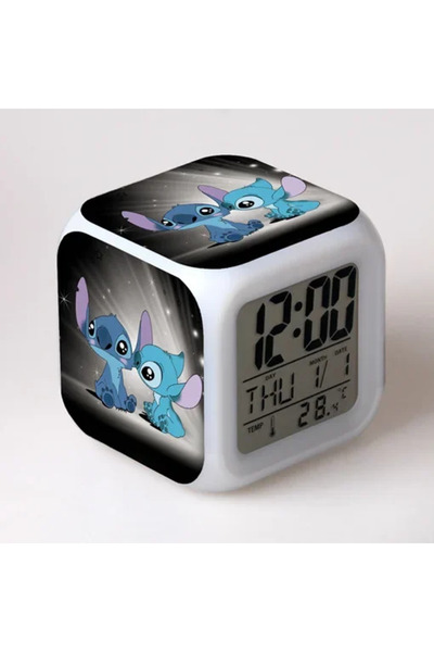 Choice4 مينيسو ستيتش إف، ساعة منبه ذكية من ديزني ستيتش، جرس LED ملون، أوضاع م...