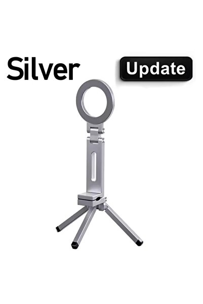 choice2 حامل هاتف مغناطيسي فضي اللون - حامل سيلفي مغناطيسي محدّث، أساسيات الس...