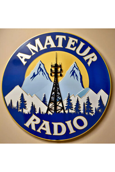 Choice3 لوحة جدارية معدنية عتيقة لهواة الراديو، مقاس 20×20 سم، رقم 04 - زخرفة...