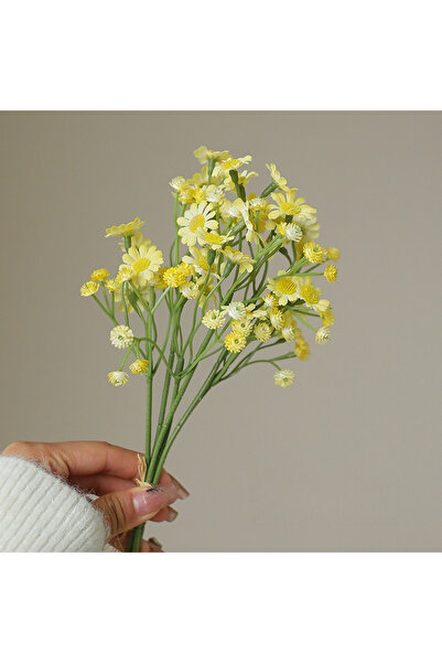 Choice4 زهرة البابونج الصفراء الاصطناعية، طاولة طعام أوروبية، زهرة الأقحوان ا...