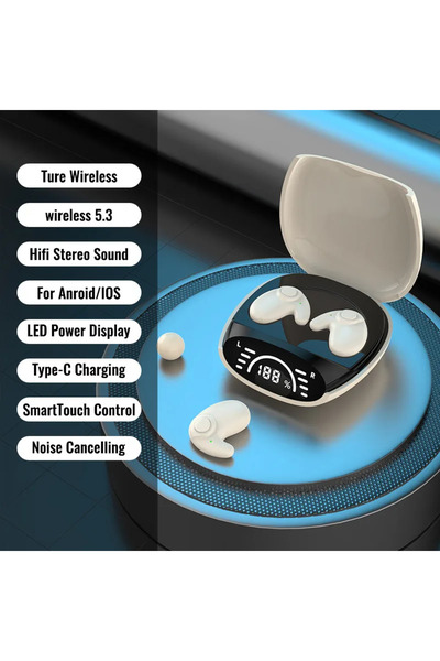 Choice kebidumei Khaki Invisible Sleep Earbuds Mini Wireless Earphones Blueto...