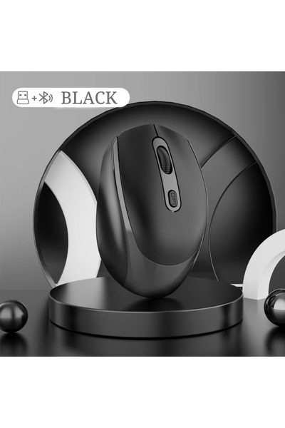 Choice4 ماوس لاسلكي جديد أسود اللون M107 بتقنية بلوتوث 2.4 جيجا هرتز، شحن صام...