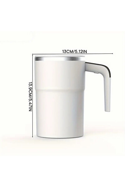 Choice WHITE 1pc 304 Stainless Steel Automatic Stirring Cup, Portable Coffee ...
