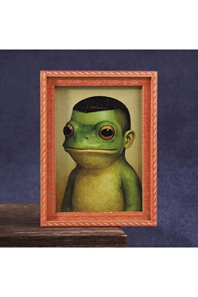 Choice مغناطيس ثلاجة على شكل ضفدع يرتدي شعرًا مستعارًا، مغناطيس ثلاجة صغير عل...