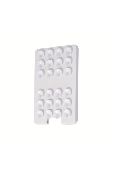 choice2 WHITE 1pc Silicone Suction Cup Phone Holder with Card Wallet for Conv...
