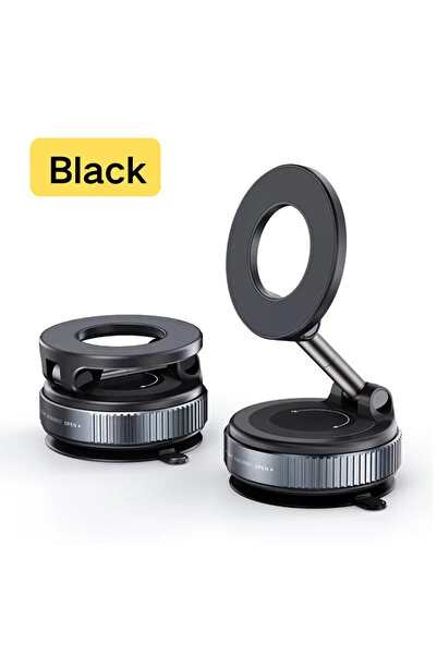 Choice1 حامل مغناطيسي كهربائي قابل للطي للسيارة، أسود اللون، مزود بخاصية الشف...