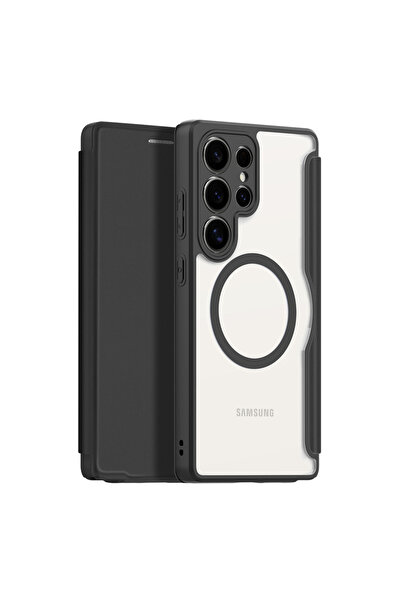 Choice4 جراب DUX DUCIS Folio أسود لهاتف Galaxy S25، متوافق مع S25 Ultra وS25 ...