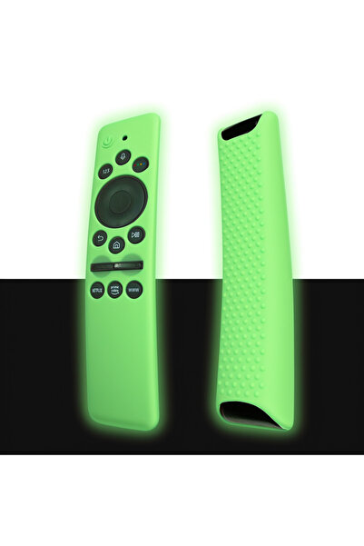 Choice5 غطاء سيليكون أخضر مضيء لجهاز التحكم عن بعد MRSVI، غطاء واقٍ مانع للان...