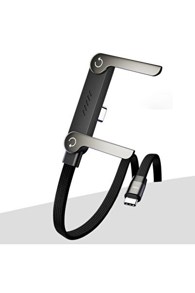 Choice حامل بيانات قابل للطي مع شاحن سريع بقوة 240 واط، سلك بيانات 2 في 1، حا...